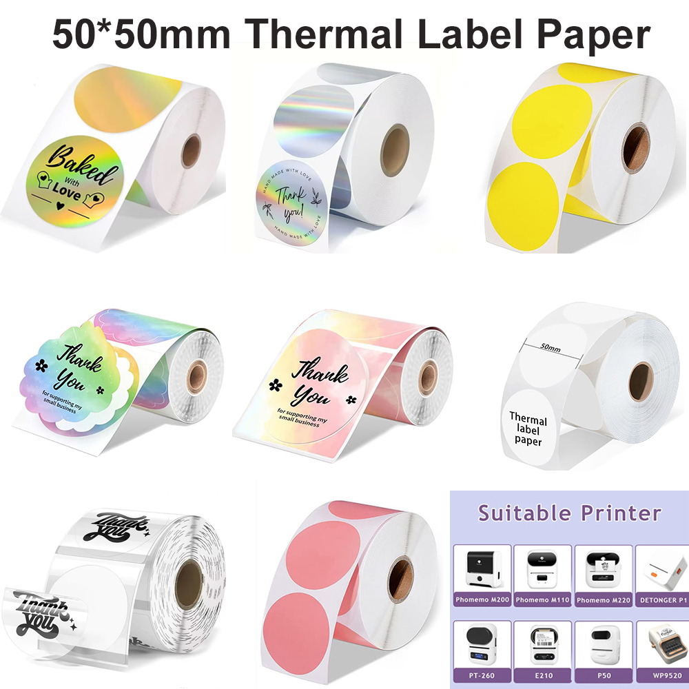Commercial Label Printing Machine - 1 لفة دائرة مستديرة الحرارية ورقة