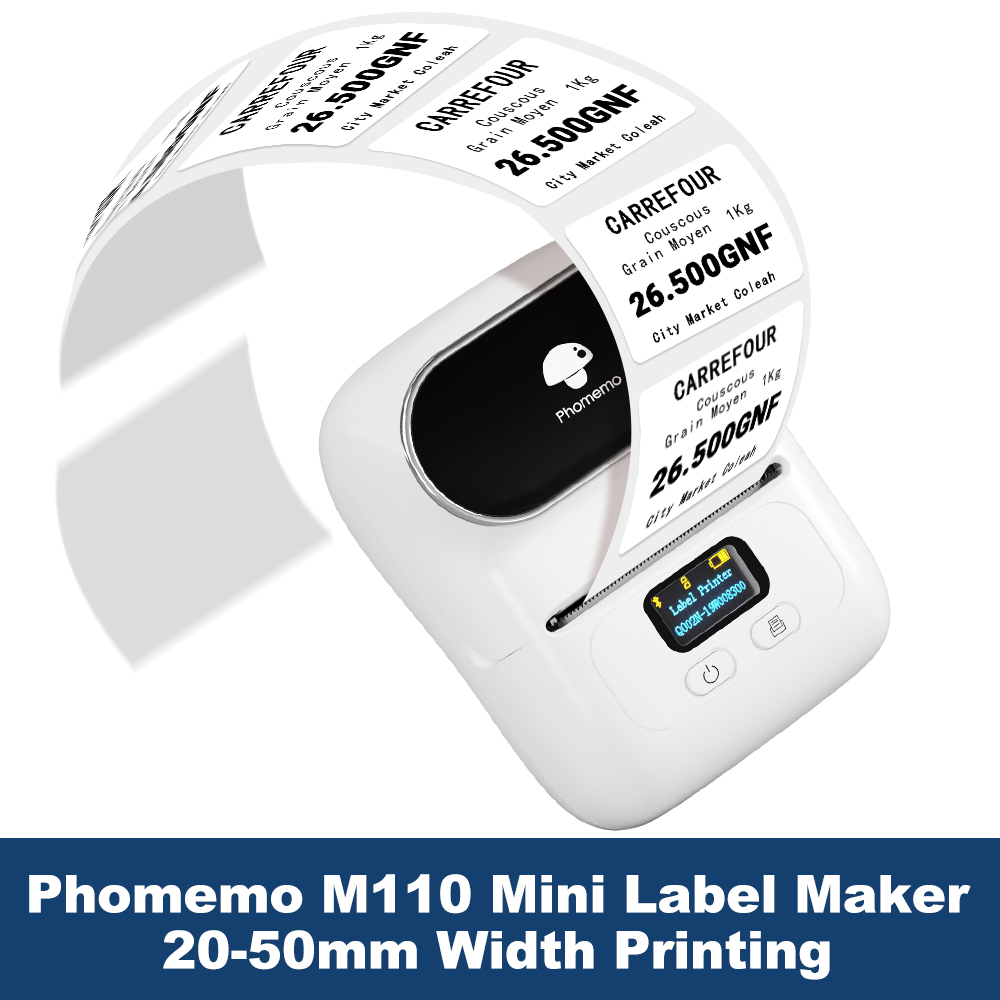 طابعة ملصقات Phomemo M110 صانع - مراجعة Commercial Label Printing Machine وسعره