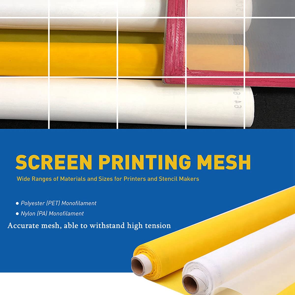 شبكة طباعة حريرية بيضاء عالية  - مراجعة Commercial Printing Supplies Usa وسعره